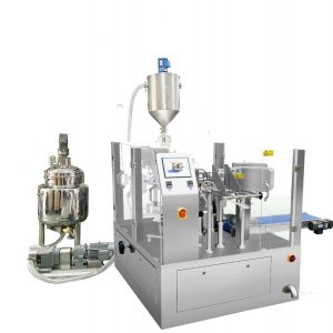Sıvı ve macun için pistonlu dolgulu otomatik önceden hazırlanmış torba doldurma mühür paketleme