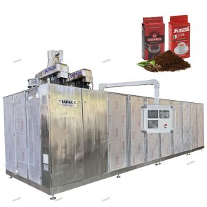 Otomatik çift hazneli tuğla vakumlu torba şekillendirme dolum paketleme makinesi