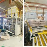 15KG Ahşap pelet tartımı dolum torbalama Paletleme hattı teslimata hazır